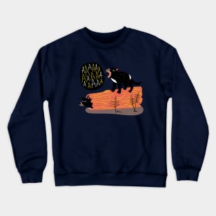Screaming Tasmanian Devil Crewneck Sweatshirt